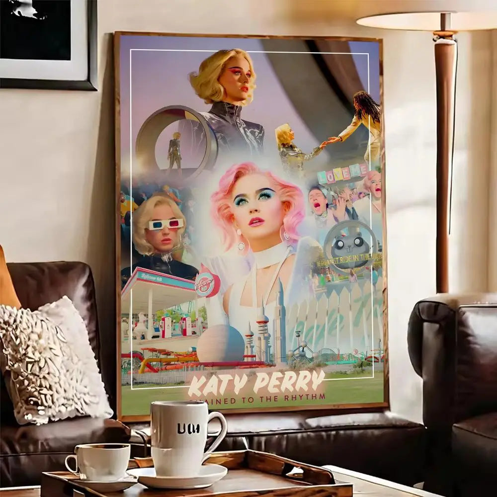 Katy Perry Self-Adhesive Poster Sticker | HD Wall Art Decor