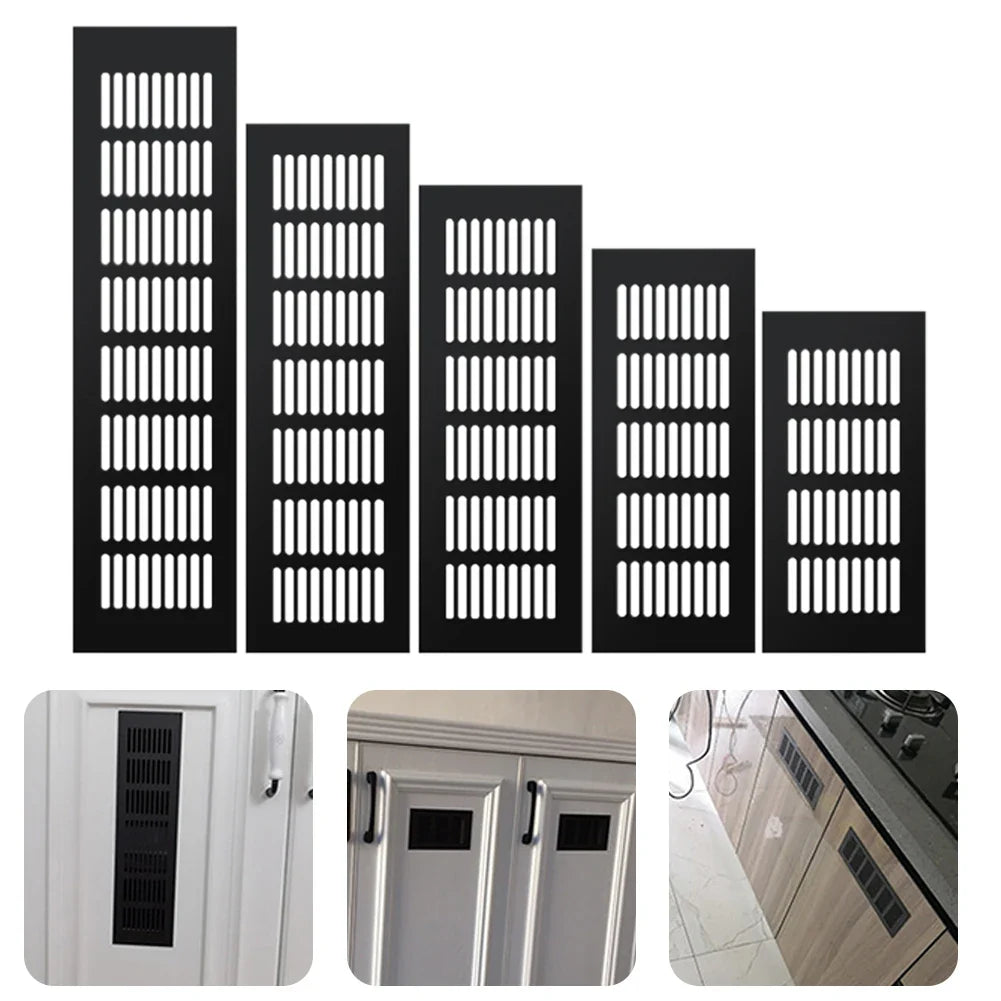 Aluminium Rectangular Cabinet Wardrobe Air Vent Grille Ventilation