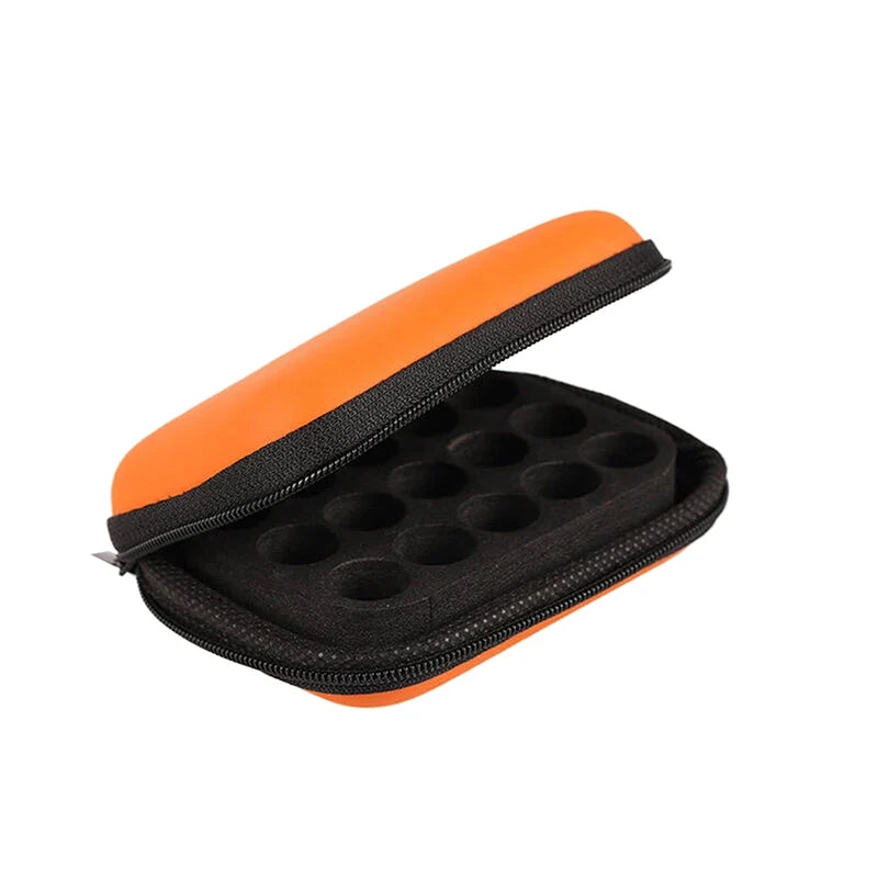 15-Slot Portable Essential Oil Case & Roller Bottle Organizer