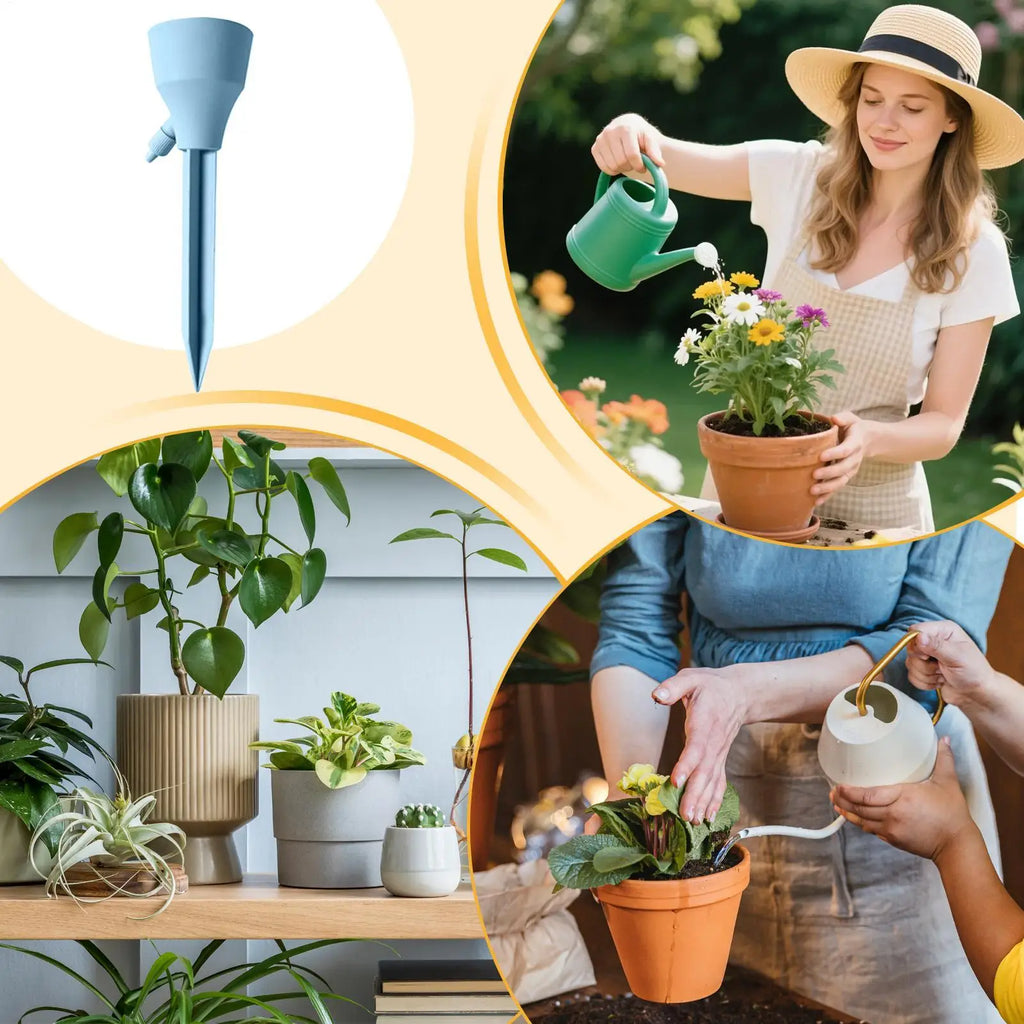 Plant Watering Spikes 3-Pack | Automatic Drip Irrigation Stakes