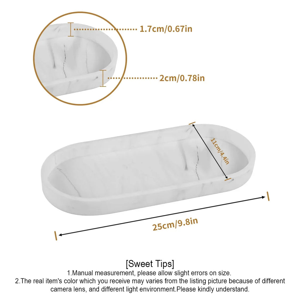 Oval Soap Dispenser Tray Bathroom Vanity 9 8 Kitchen Counter Trays