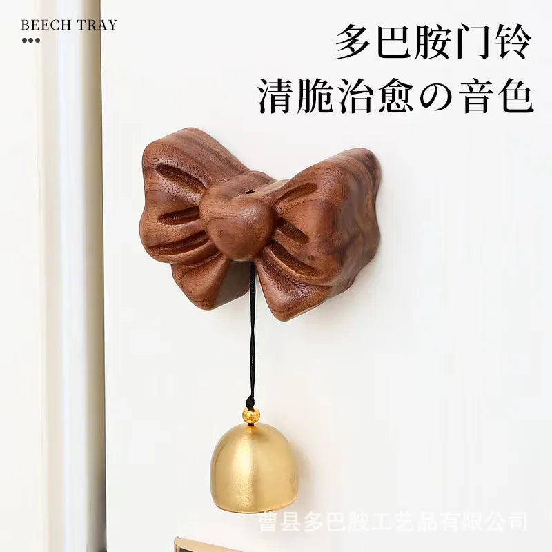 Simple Bow Door-style Wind Chime Copper Bell Reminder Dopamine