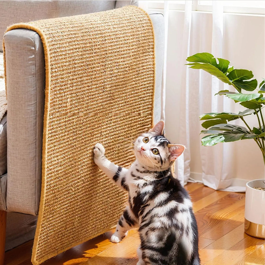 Self-Adhesive Sisal Cat Scratcher Mat | Furniture Protector