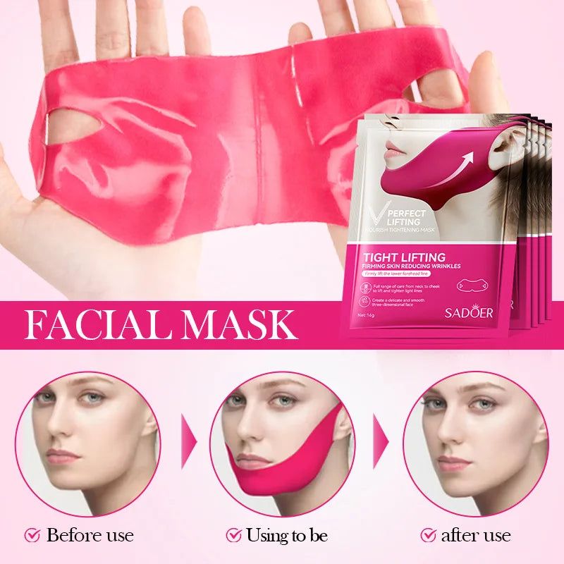 V-Shape Facial Lifting Gel Mask – Chin & Cheek Firming