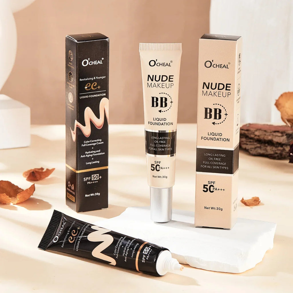 O'Cheal BB CC Cream SPF 50 PA+++ Liquid Foundation 30g