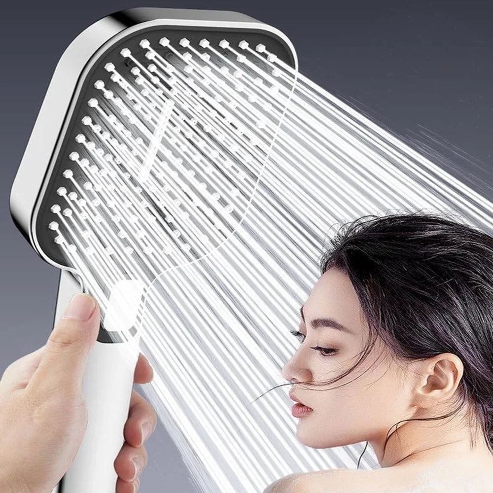 3-Mode Rectangular Rainfall Shower Head | 120mm High Pressure