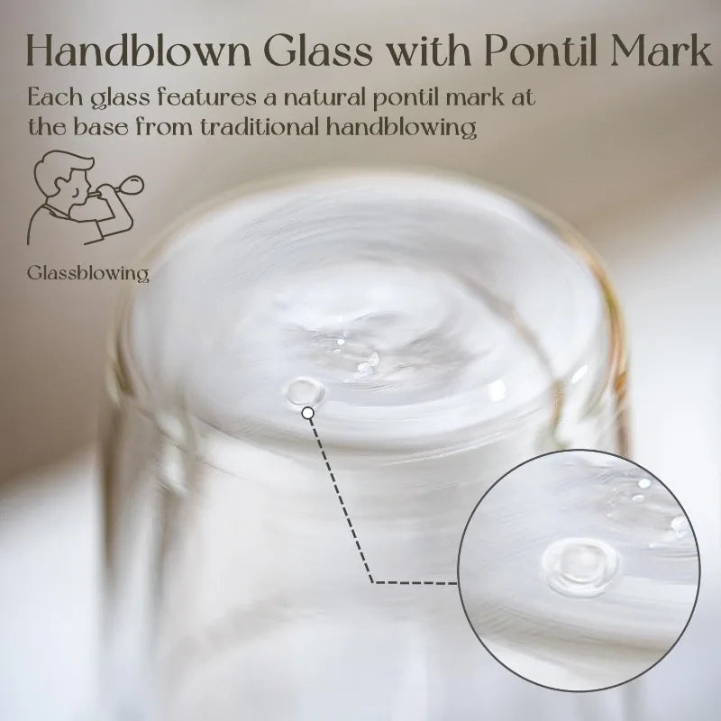 KEMORELA 473ml Double Wall Glass Tumbler Set of 2 | Insulated