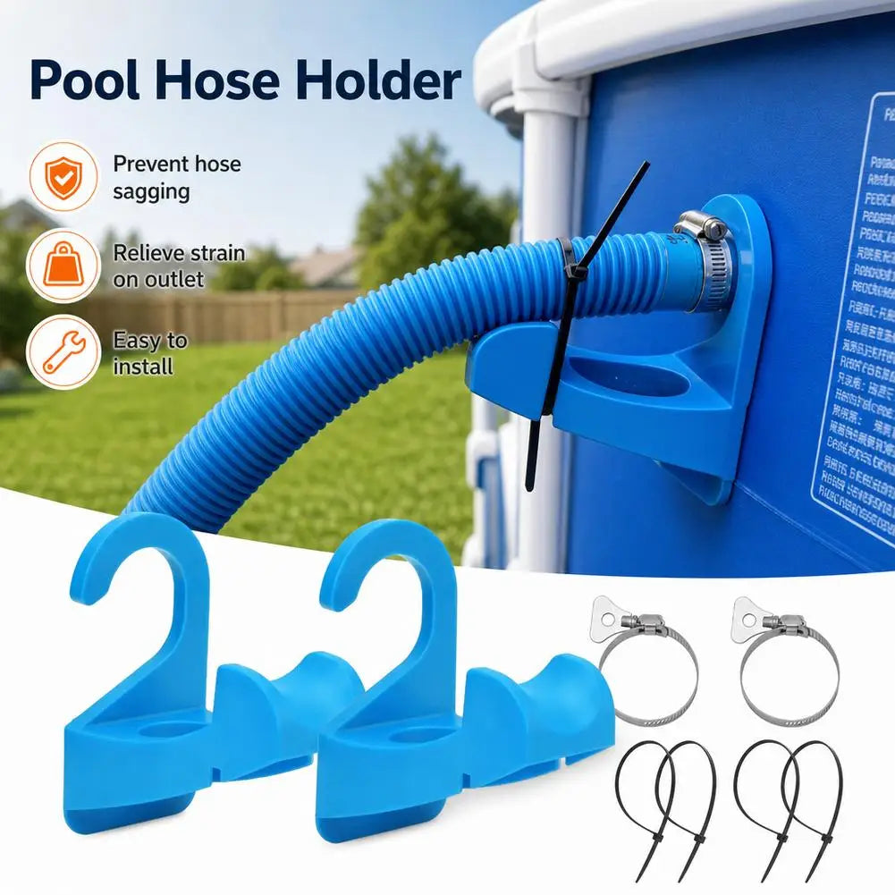 2-Pack Pool Pipe Holder Mount – Hose Support for Intex & Bestway