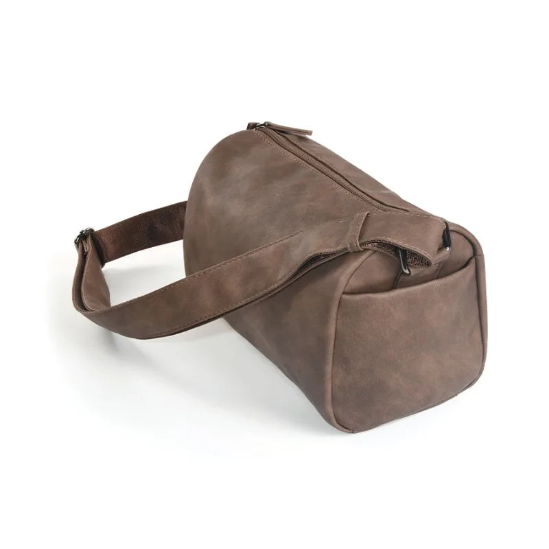 Men's Cylinder Crossbody Bag | Korean Minimalist Sling