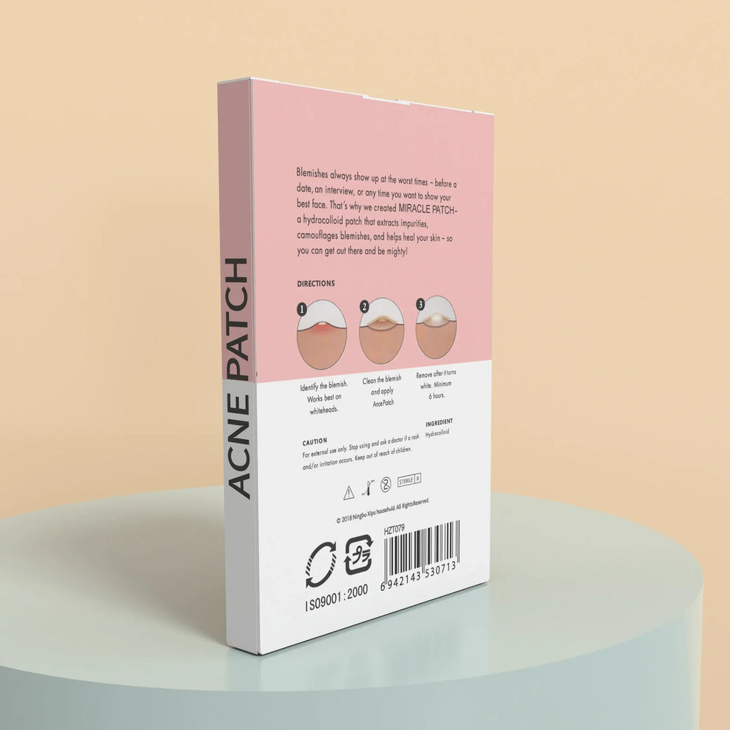 72-Piece Hydrocolloid Acne Patches – Invisible Waterproof Dots