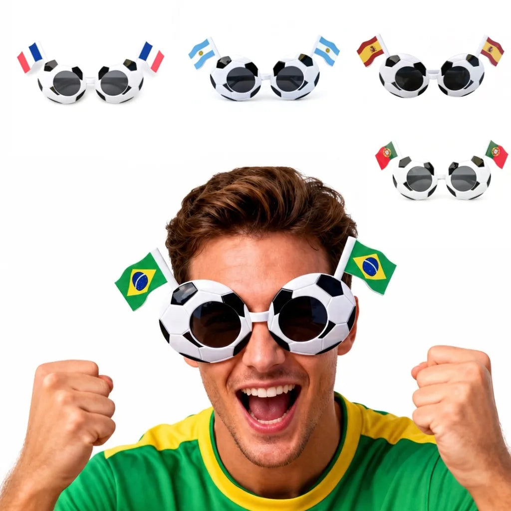 National Flag Soccer Sunglasses | 2026 Football Fan Party Gift