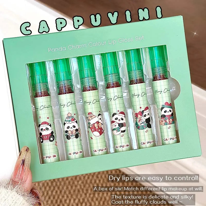Panda Cute Matte Gloss Lip Natural Makeup Long-lasting Non-sticky