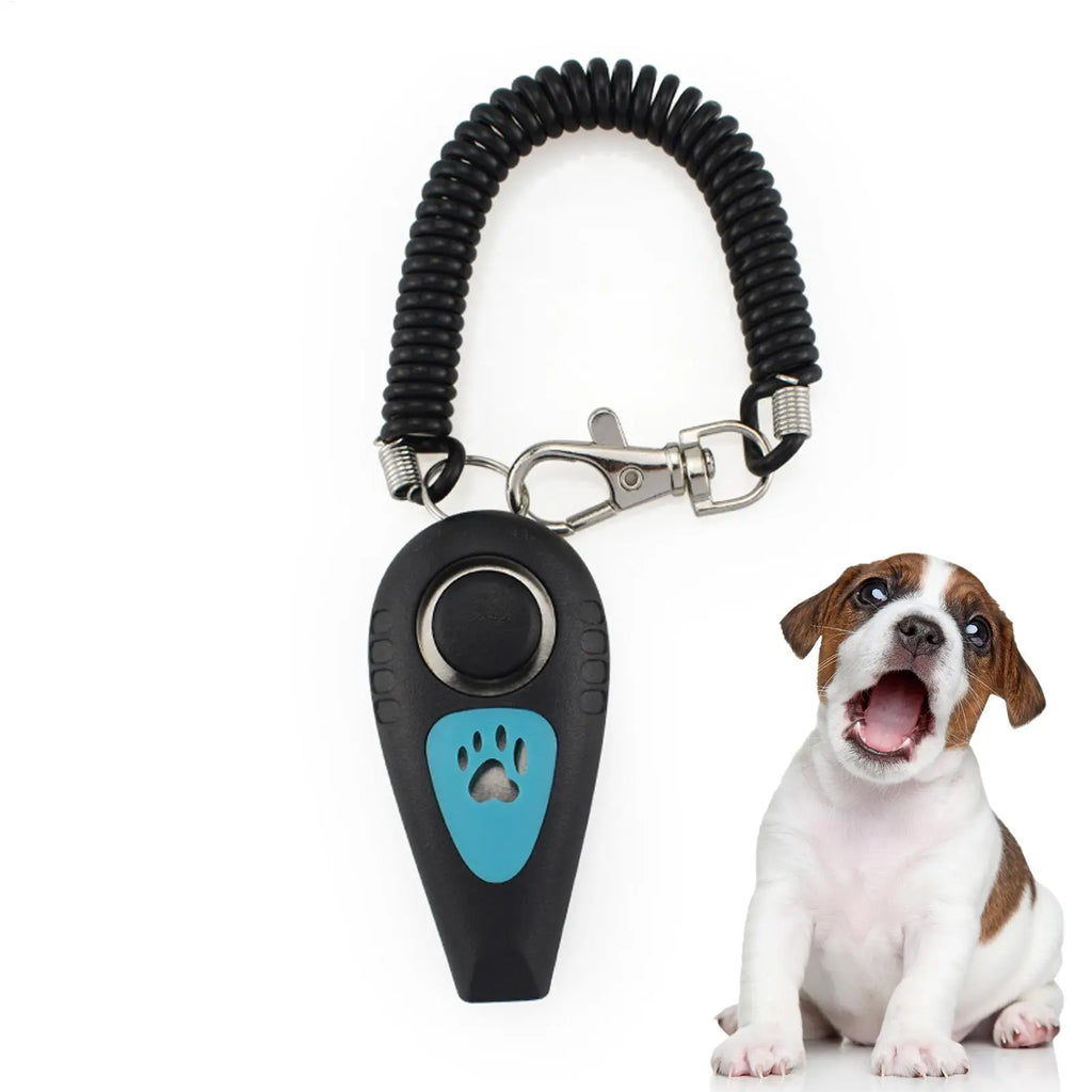 Dog Training Clicker 1 Pet Whistle Behavior Aid Wrist Strap Silent