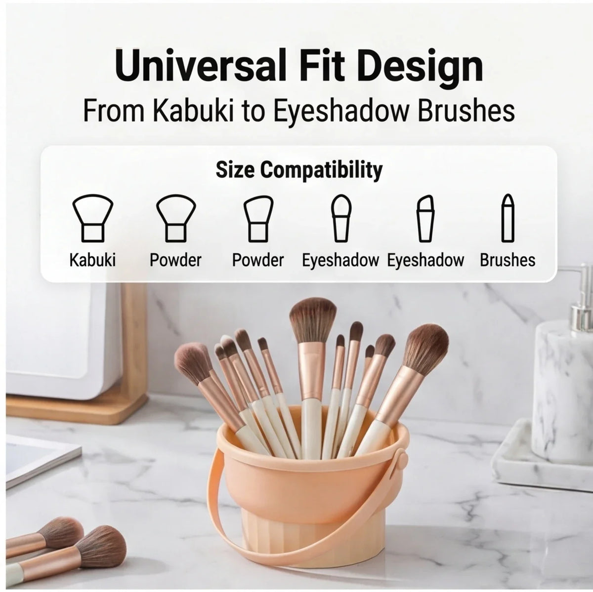Silicone Makeup Brush Cleaning Bowl & Drying Shelf Set