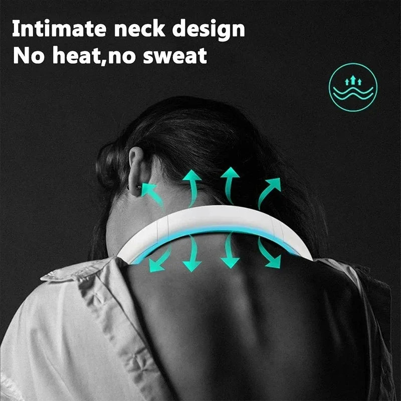 Portable Bladeless Neck Fan | USB Rechargeable, 3-Speed