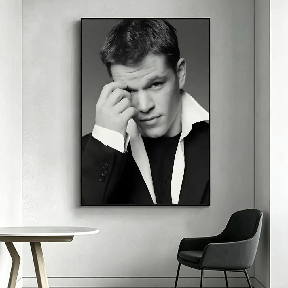 Matt Damon HD Art Poster – Waterproof Sticky Wall Decor