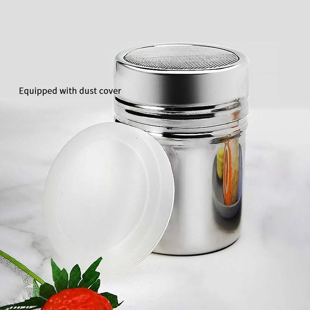 Silver Stainless Steel Mesh Tube Dusters Dusting Salt Shaker Spice