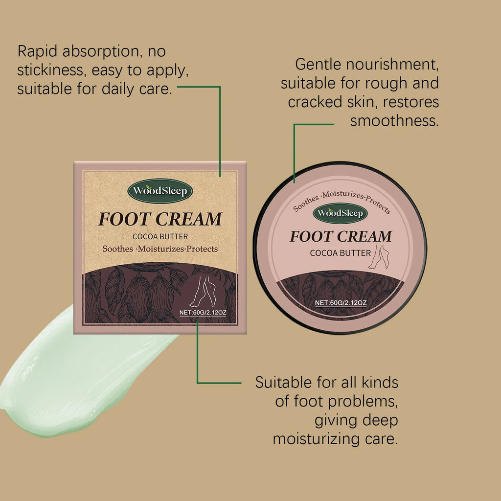 WOODSLEEP Exfoliating Foot Cream – Deep Moisturising Care 60g