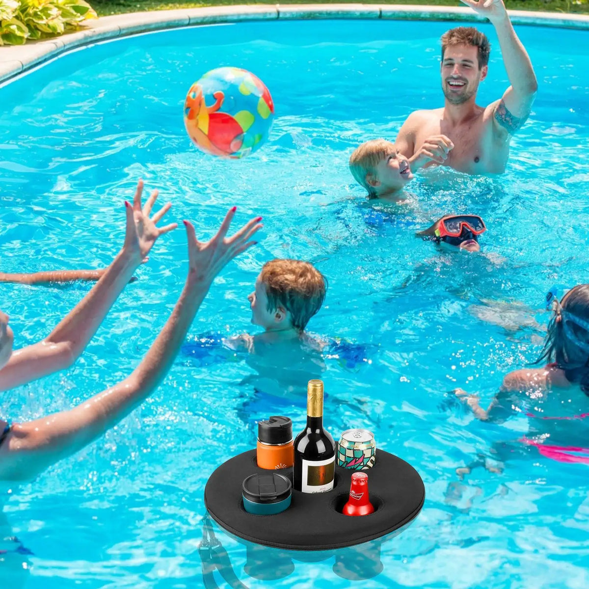 5-Hole Floating Drink Holder for Pool, Spa & Hot Tub