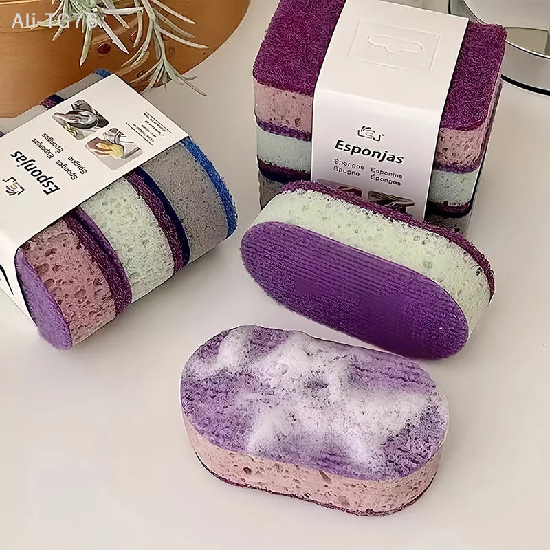 Double-Sided Sponge Scrubbers 3-Pack | Kitchen Cleaning Pads
