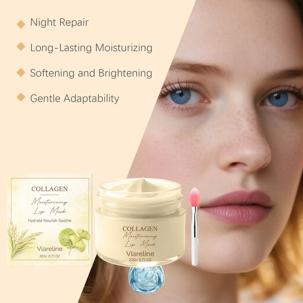Viareline Collagen Hydrating Lip Mask + Applicator | 20g