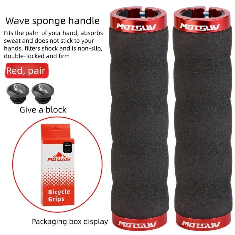 Double Lock-On Bike Handlebar Grips – Anti-Slip Aluminum MTB