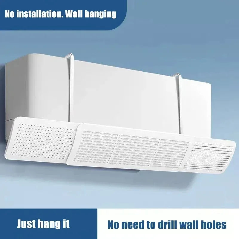 Adjustable Crescent AC Wind Deflector – Universal Wall Mounted