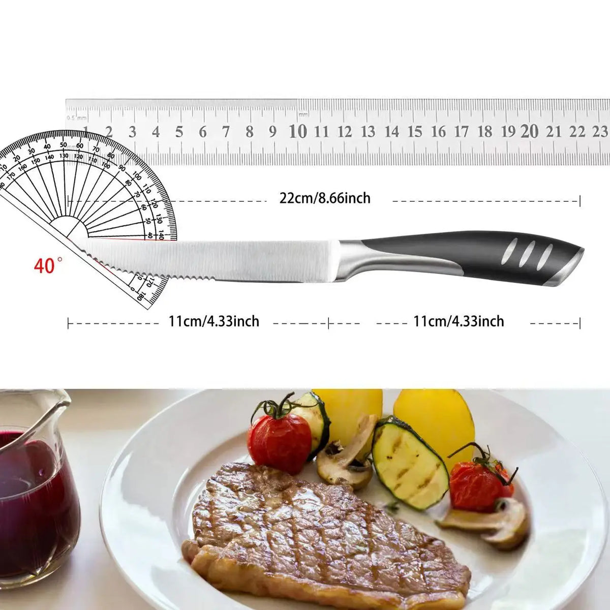 6-Piece Professional Stainless Steel Kitchen Knife Set