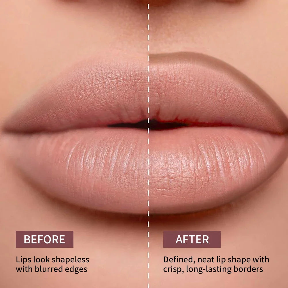 2-Pack Dual-Sided Waterproof Lip Liner & Lip Stain Set