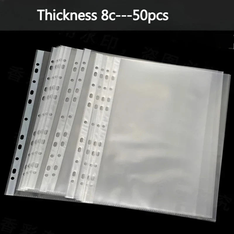 50-Pack A4 Transparent Document Folders – Office & School