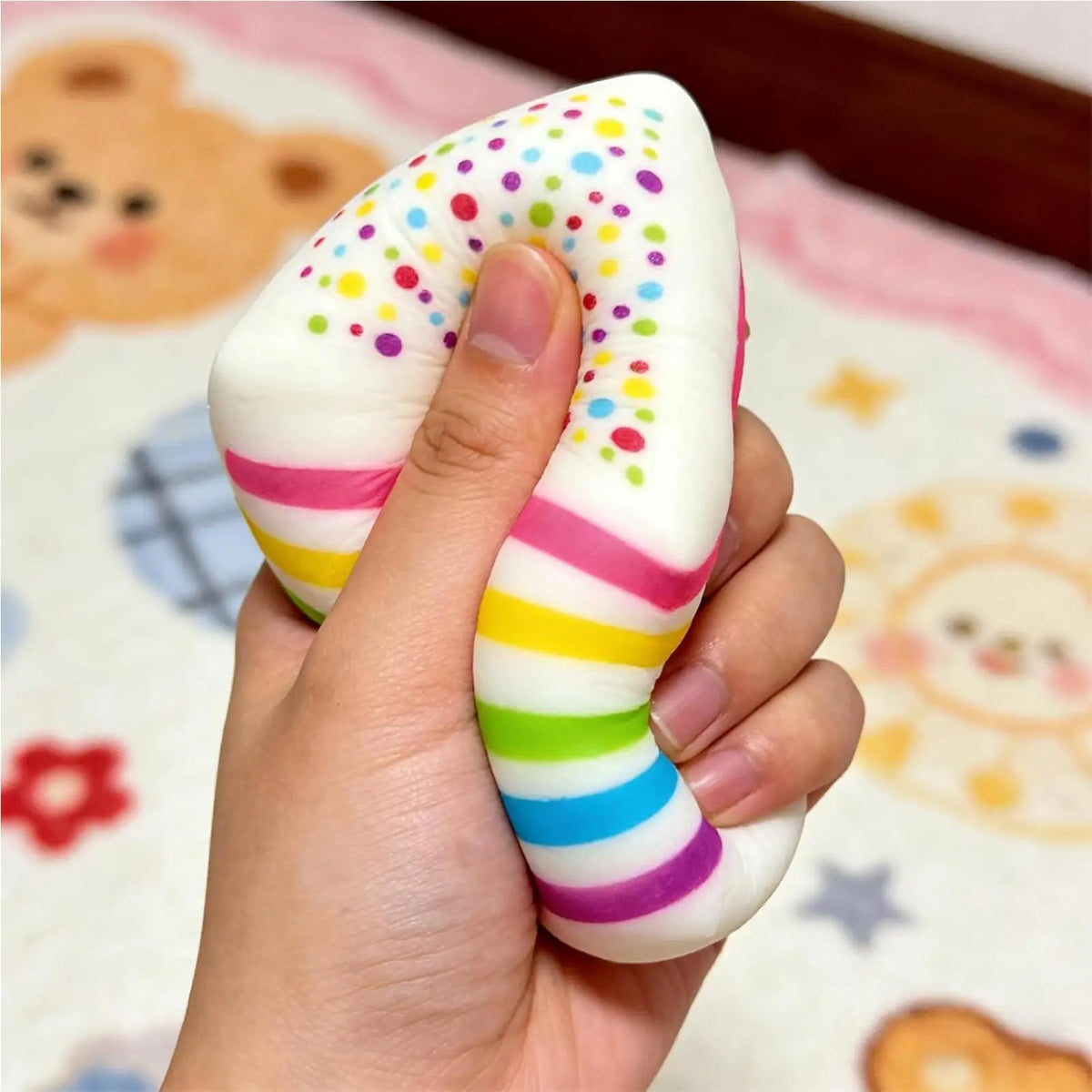Rainbow Cake Sensory Squeeze Ball – Fidget Toy Kids & Adults