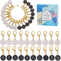 20 Enamel Number Stitch Markers Lobster Clasp Crochet Clips 0–9