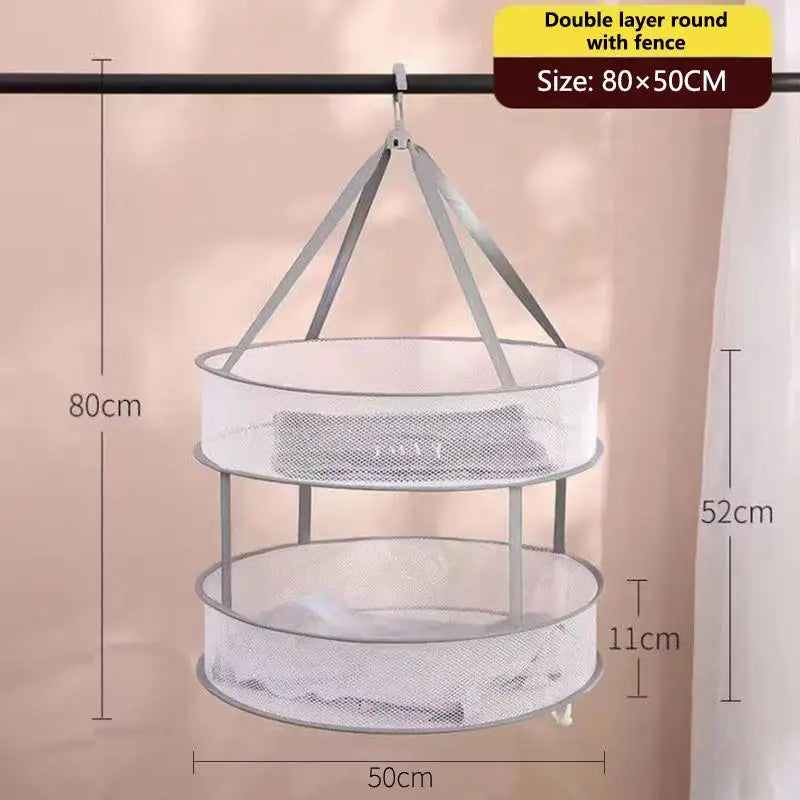 Foldable Flat Mesh Drying Basket | Anti-Deformation Clothes Net