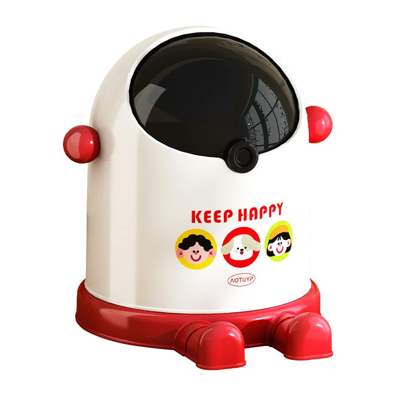 Mini Desktop Trash Can with Lid – Cute Desk Waste Bin