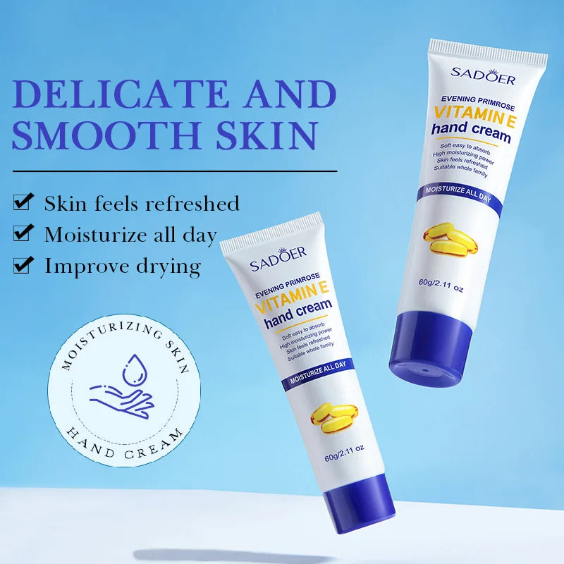 SADOER Vitamin E Hand Cream – Hyaluronic Acid & Niacinamide