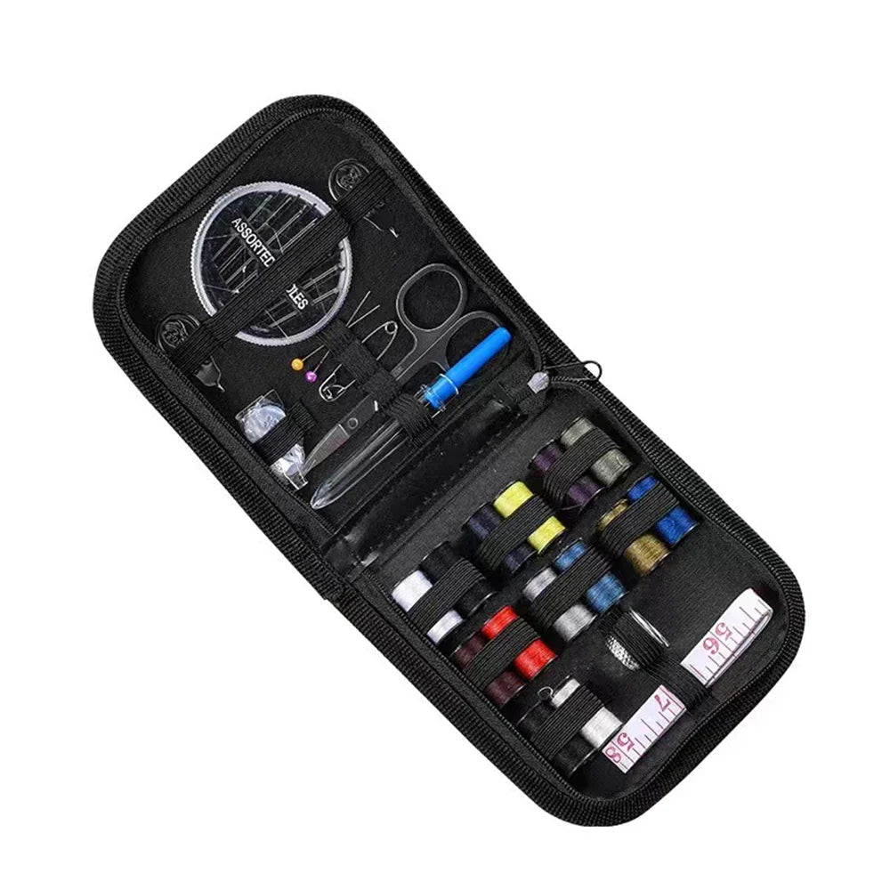 Portable Home Sewing Kit – 14 Thread Black Box Set