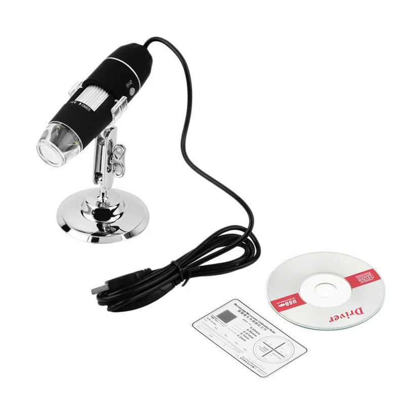 1000X USB Digital Microscope – 8 LED Inspection Camera & Stand