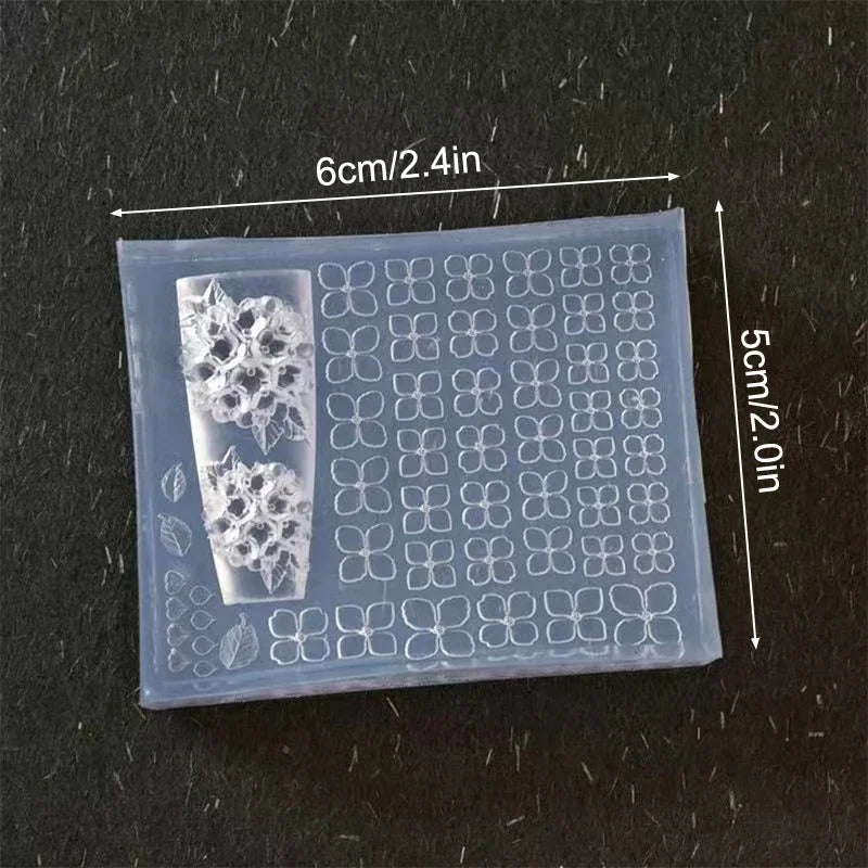 3D Hydrangea Silicone Nail Art Mold – DIY Manicure Tool
