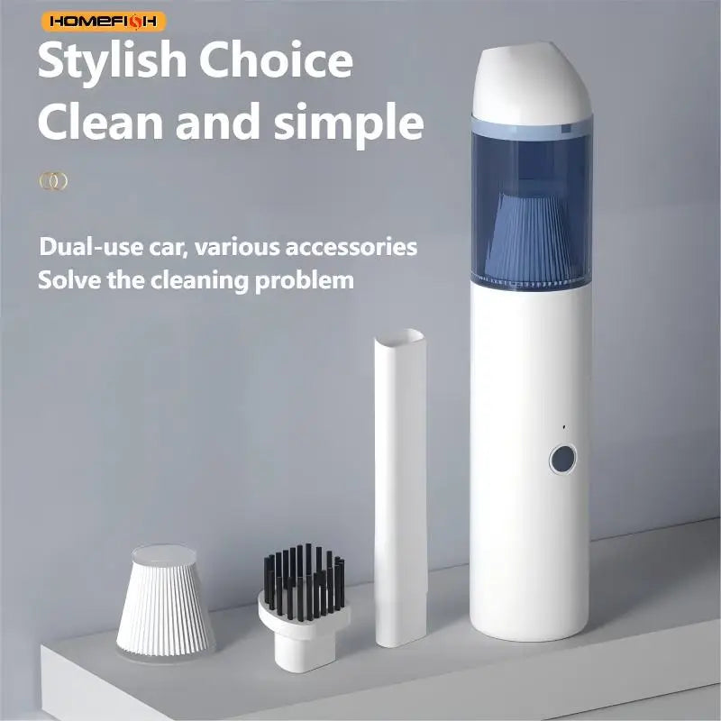 HOMEFISH Cordless Handheld Mini Vacuum – Car & Home Cleaner