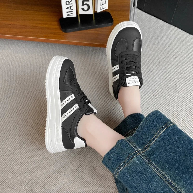 Women's Casual Lace-Up Trainers – Lightweight Gym & Leisure Shoes