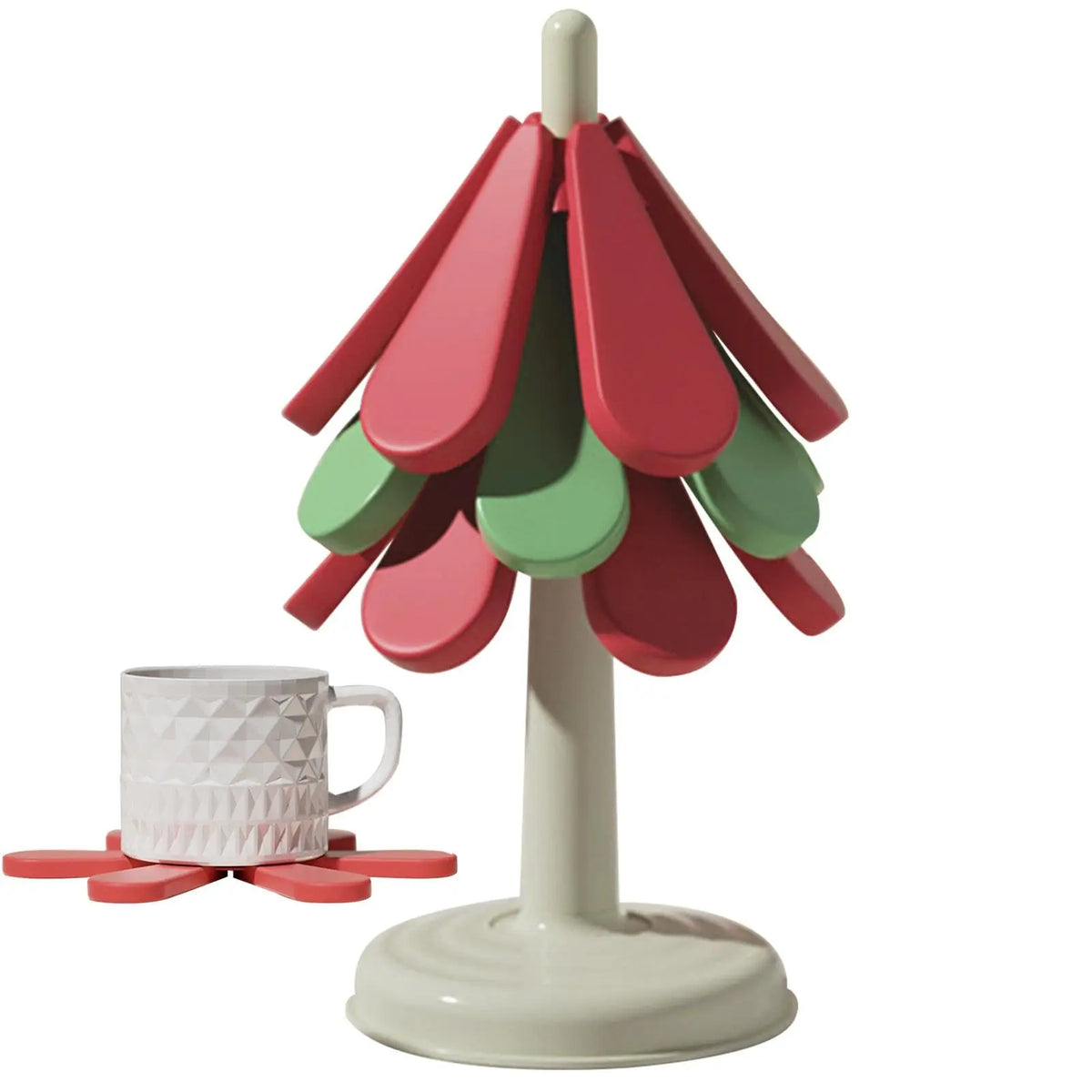 Tree Shape Trivet Anti Scald Foldable Silicone Trivets Dishes Heat