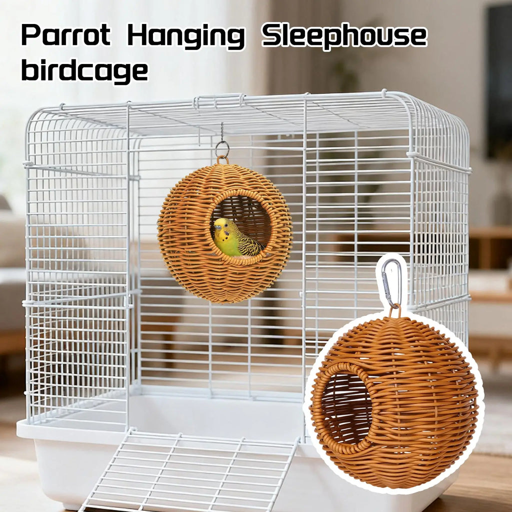 Spherical Hanging Parrot Nest | Bird Sleeping & Breeding House