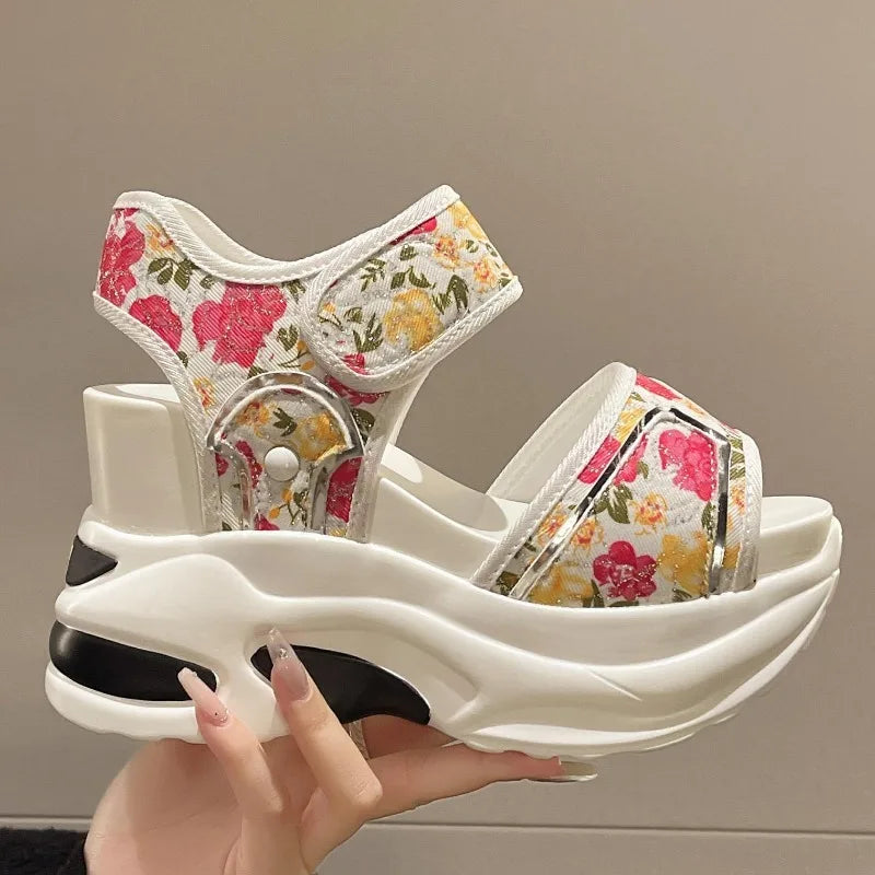 Women's Platform Wedge Sandals – Peep Toe High Heel Summer
