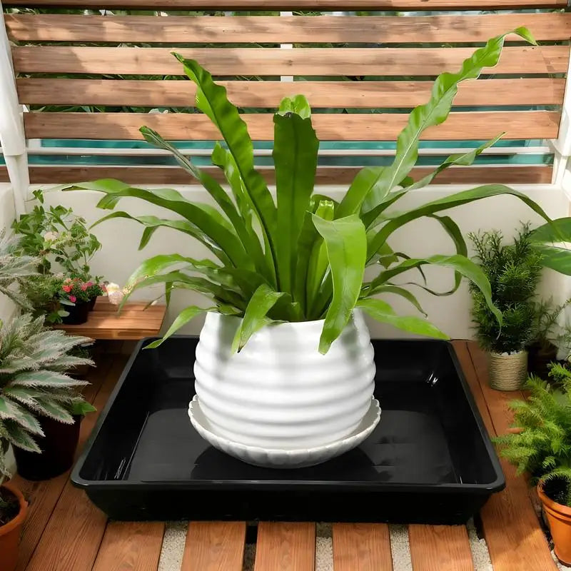 Plant Saucer Square Durable Flower Pot Indoor Outdoor Heavy Duty Tray