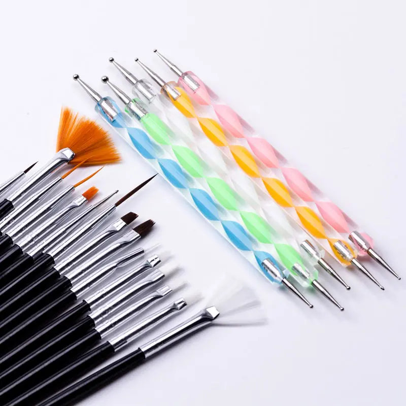 Nail Art Brush Set 8/12/20 Pc – Pointed Line & Detail Brushes