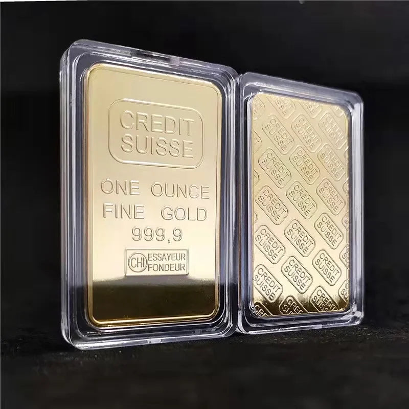 Gold Plated Simulation Bullion Bar – 1 OZ Decorative Ingot