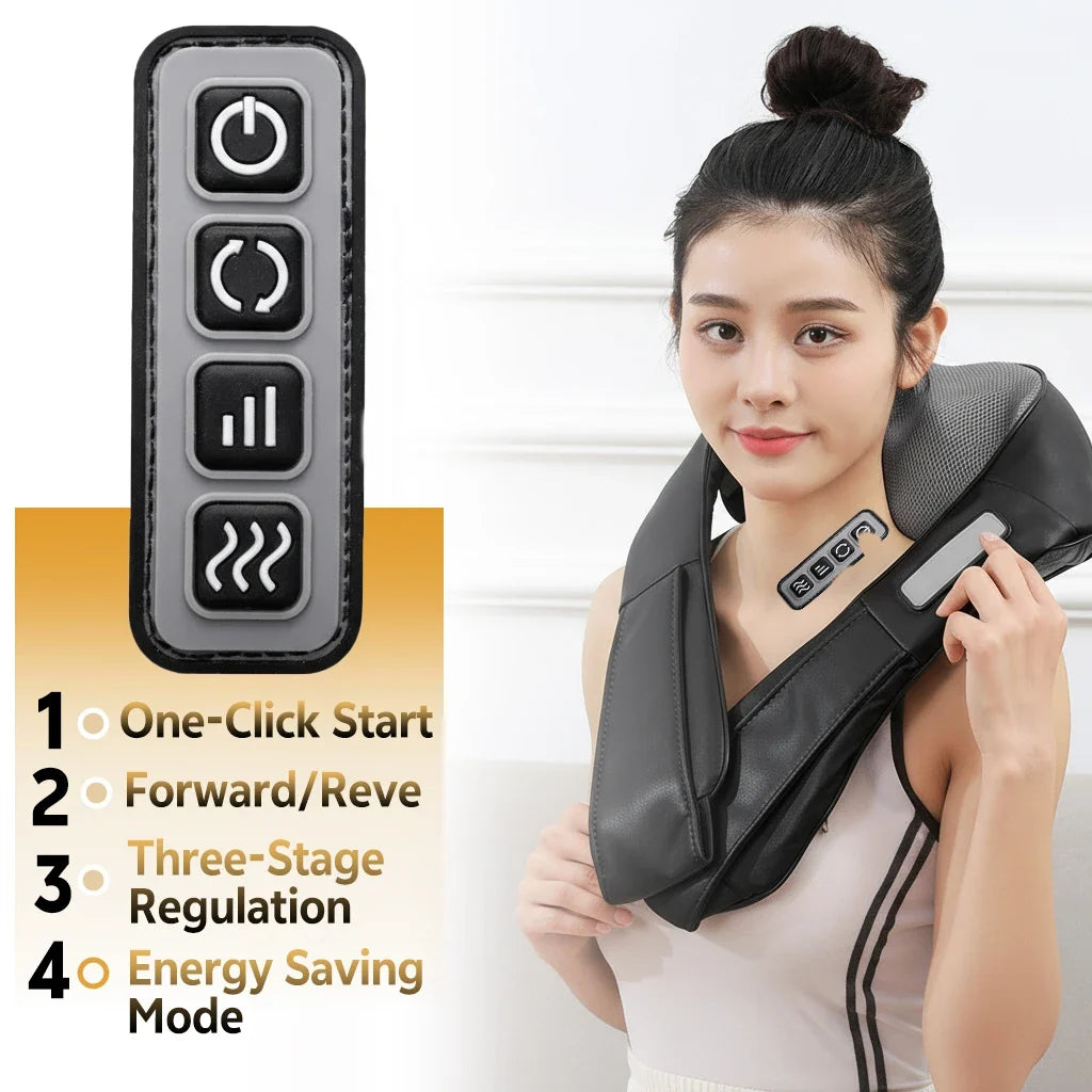 Warm Compress Kneading Neck & Shoulder Massager | Full Body