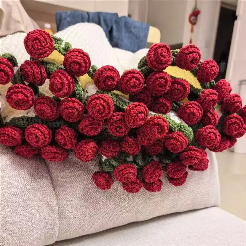 Rose Floral Knit Throw Blanket – Mom & Birthday Gift