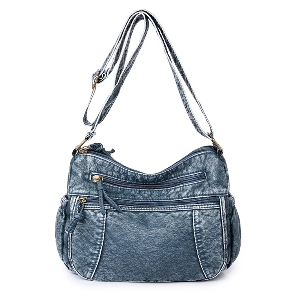 Women's Canvas Crossbody Bucket Bag – Casual Shoulder Bag