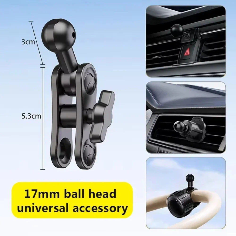Aluminum 17mm Ball Mount Extension Rod for Car Phone Holder
